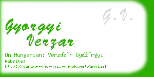 gyorgyi verzar business card